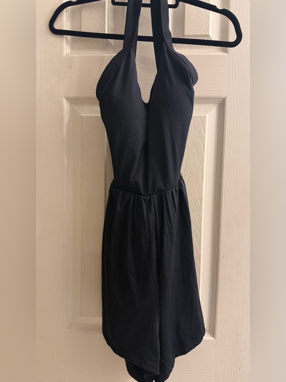 HALARA  Black Romper with easy peasy shorts.